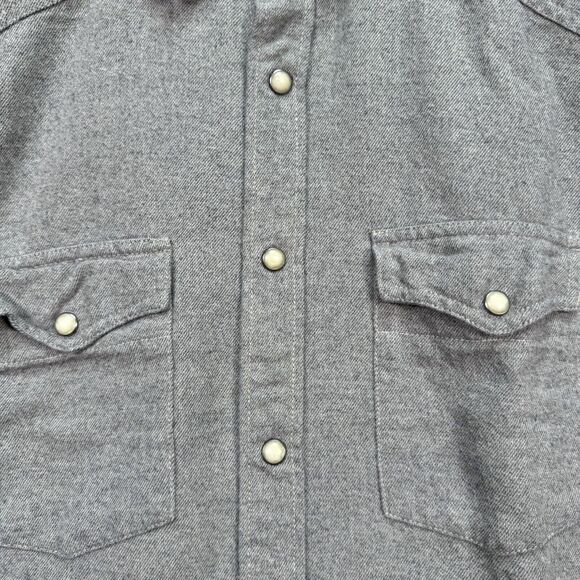 Gap Fall Winter Thick Button Up Casual Work Shirt Gray Men's Heavy sz M - Picture 3 of 4